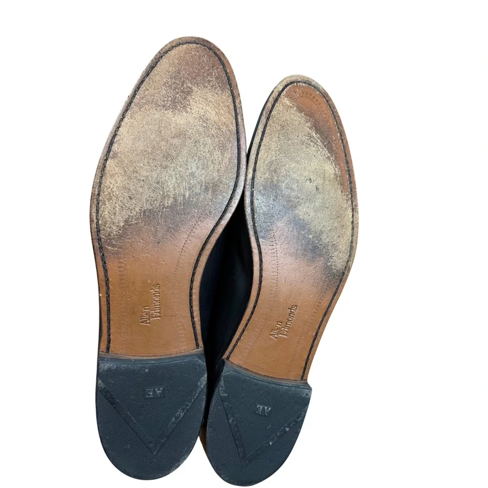 Allen Edmonds Tassel Loafers Mens 10 Black Leather Slip On Dress Shoes Classic